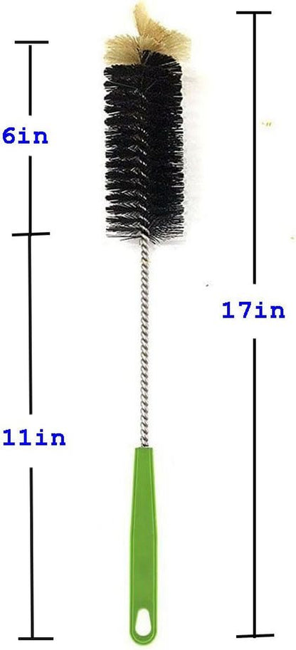 Long Handles Bottle Brush Set, 2 Pack Bendable Cleaning Scrubbing Brush, for Bottles, Cups, Sinks and More