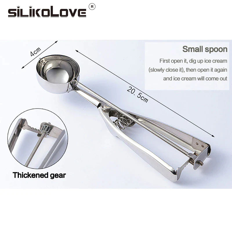 Ice Cream Scoop Stainless Steel Cookie Dough Scooper for Fruit Melon Baller Digging Ball Kitchen Confectionery Tool Accessories