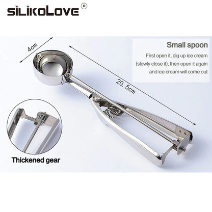 Ice Cream Scoop Stainless Steel Cookie Dough Scooper for Fruit Melon Baller Digging Ball Kitchen Confectionery Tool Accessories