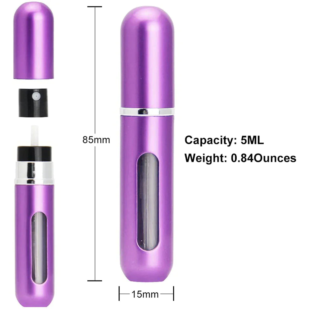 8Ml/5Ml Mini Bottle Refillable Perfume Spray with Spray Scent Pump Empty Cosmetic Containers Portable Atomizer Bottle