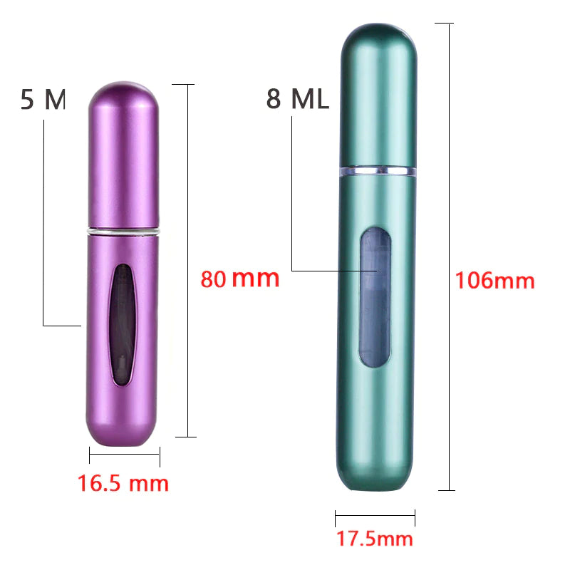 8Ml/5Ml Mini Bottle Refillable Perfume Spray with Spray Scent Pump Empty Cosmetic Containers Portable Atomizer Bottle